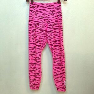 LORNA JANE Zebra Tights HOT PINK! Size XS